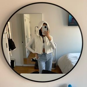 ZARA White Hooded Vest